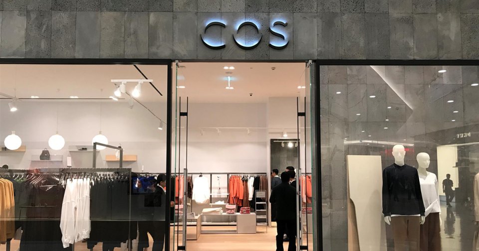 COS shop at Emquatier, Bangkok, Thailand, Apr 25, 2019 : Fashionable brand  window display. Stock Photo
