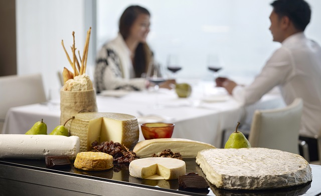 The cheese trolley at Stellar at 1-Altitude, Singapore
