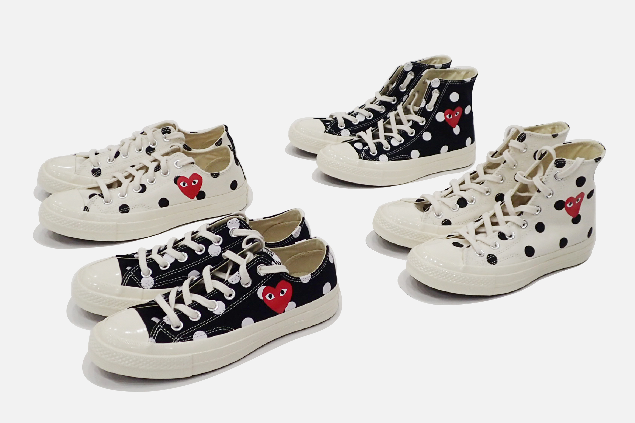 comme des garcons shoes polka dot