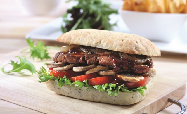 Classic beef steak sandwich