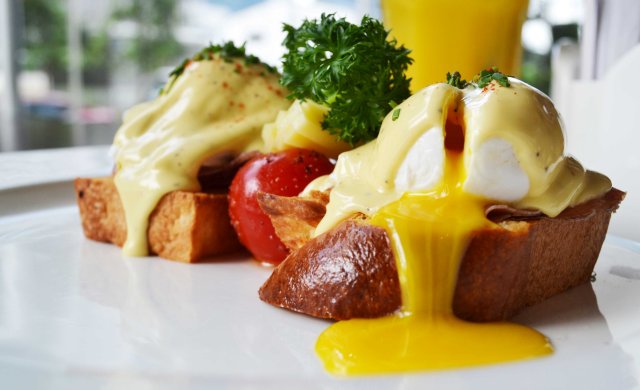 Eggs Benedict at The Bank Bar + Bistro