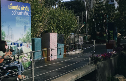 "Equally connected and accessible” reads a sign at the Khong Chong Nonsi project. Photo: Nalutporn Krairiksh / Courtesy