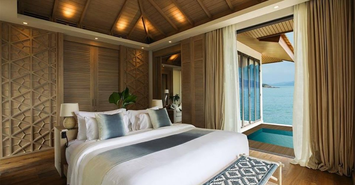 This stunning hotel takes over a private island just northeast of Samui ...