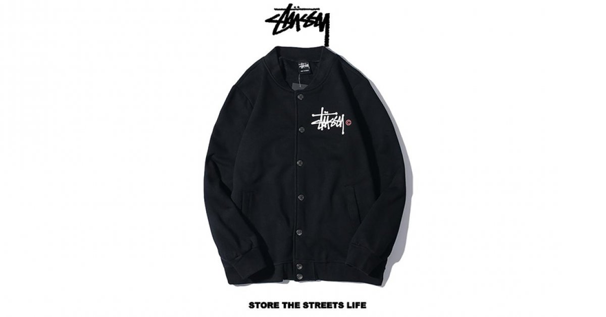 Stussy baseball jacket sale