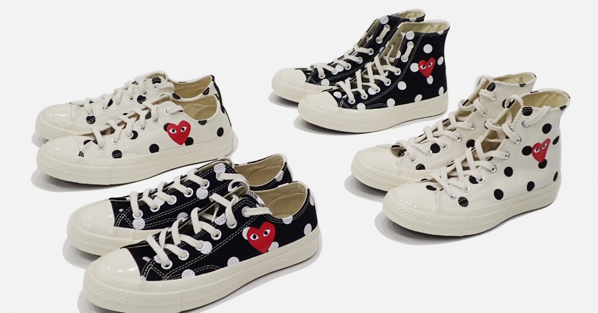 Cdg play polka dot converse best sale