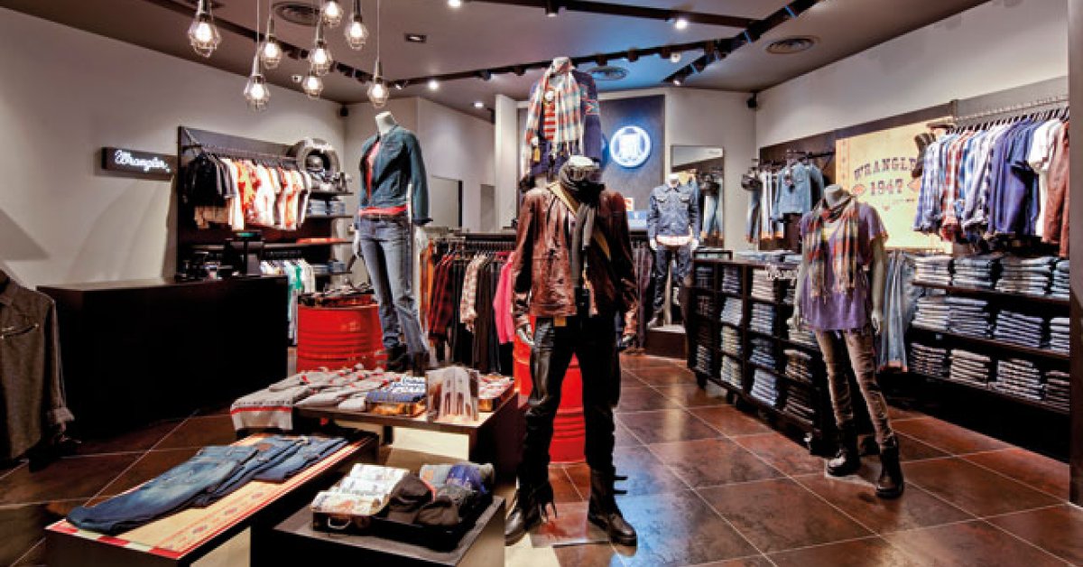 Wrangler store jeans showroom