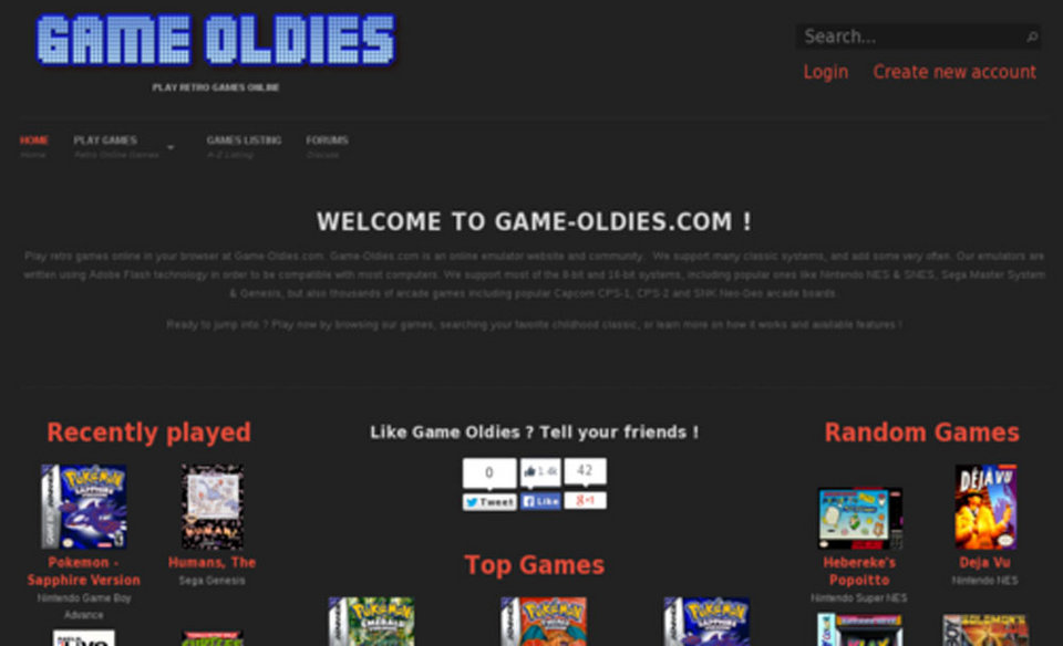 Game store oldies online